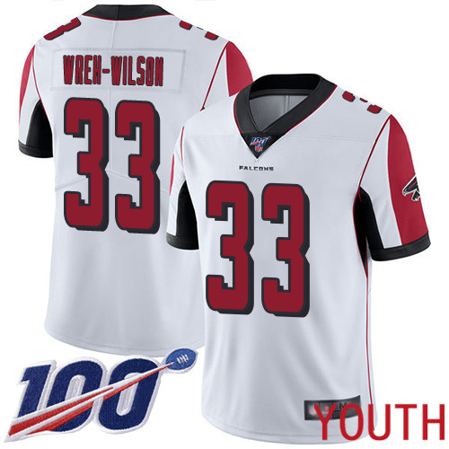 Atlanta Falcons Limited White Youth Blidi Wreh-Wilson Road Jersey NFL Football #33 100th Season Vapor Untouchable->youth nfl jersey->Youth Jersey